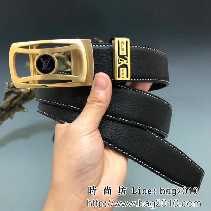 路易威登LV 義大利進口雙面頭層小牛皮 專櫃 專櫃驗貨男士皮帶 LHG1821